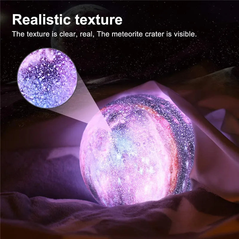 Lampe 3D Lune Galaxy – Éclairage Ambiance & Décoration