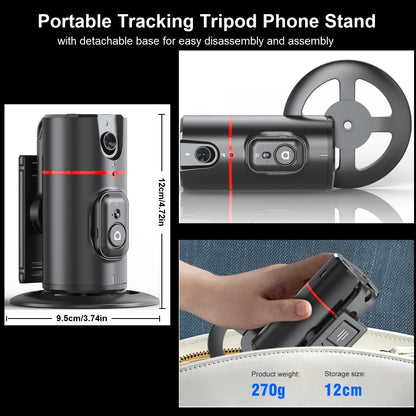 Support Smartphone Auto-Tracking 360° Suivi Intelligent & Commande Gestuelle