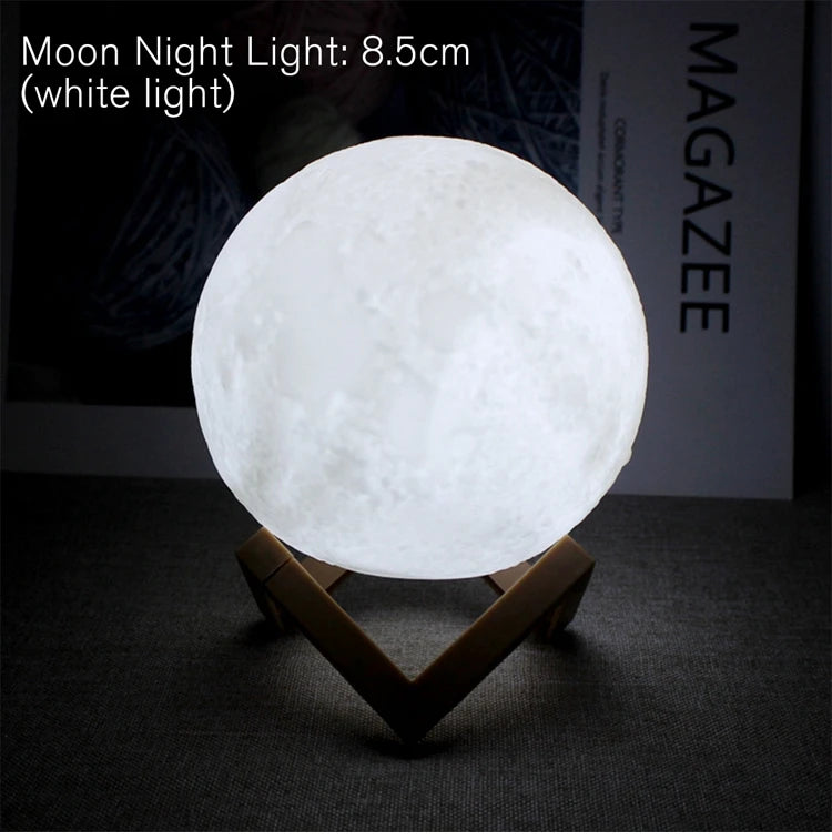 Lampe Lune 8 cm LED – Éclairage d’Ambiance Enfant & Décoration Chambre
