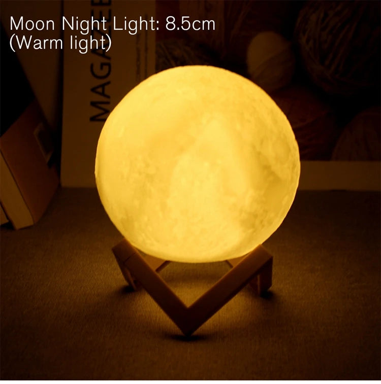 Lampe Lune 8 cm LED – Éclairage d’Ambiance Enfant & Décoration Chambre