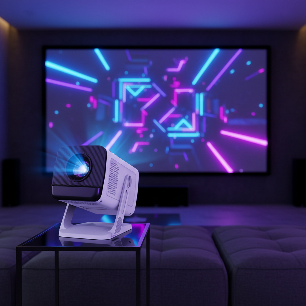 Rétroprojecteur LynCast HD en ambiance cinéma