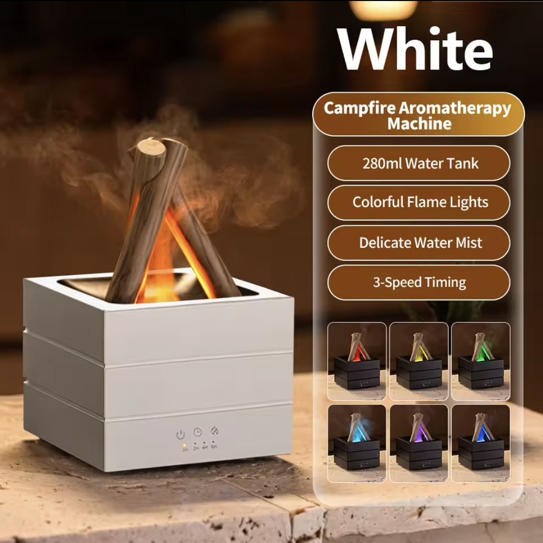 Diffuseur d'Arômes Flamme LED avec Télécommande – Humidificateur 280ml