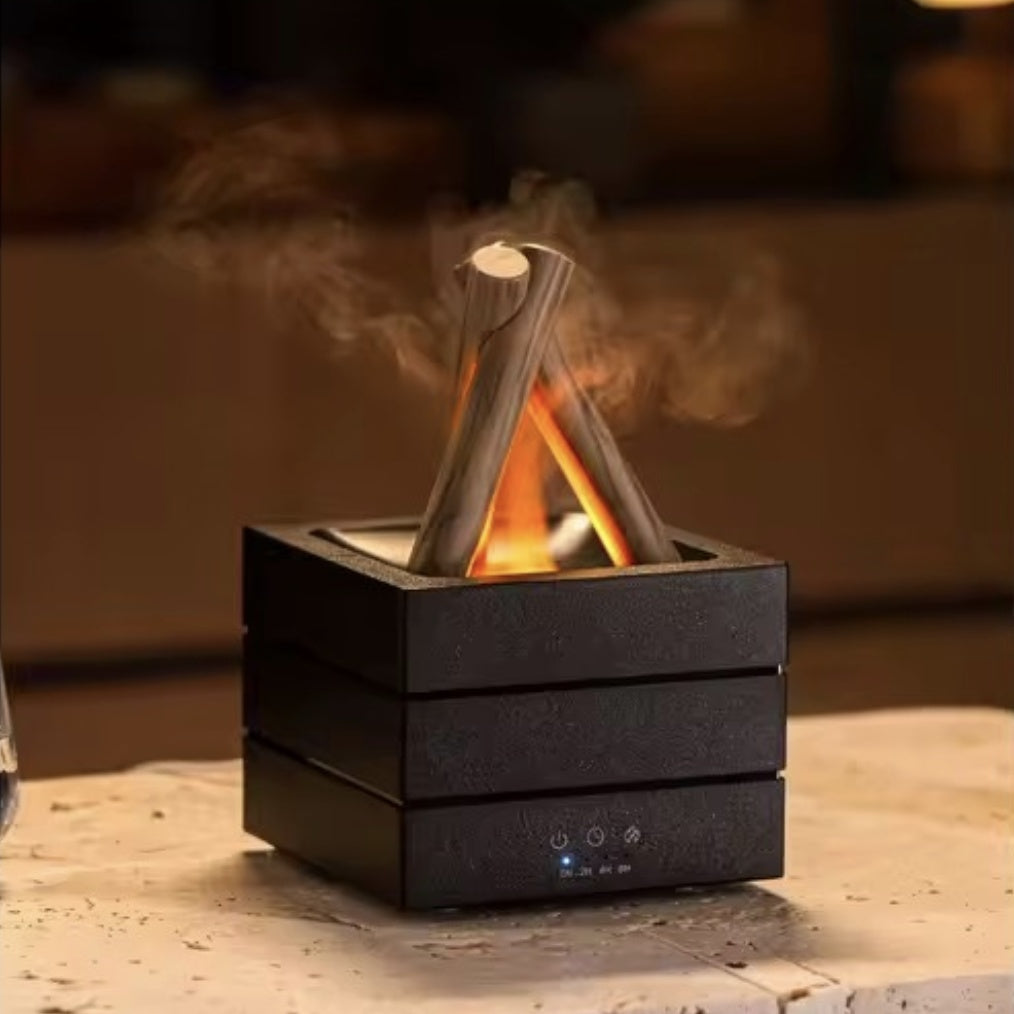 Diffuseur d'Arômes Flamme LED avec Télécommande – Humidificateur 280ml
